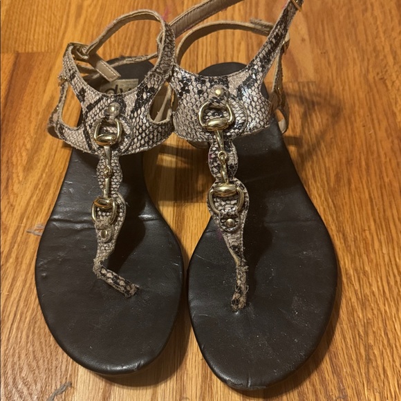 Dolce Vita Tan Strappy Sandals - Picture 1 of 3